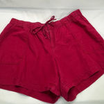 Liz Claiborne  LINEN BLEND Shorts‎ Women’s XL RED PREOWNED Photo 0