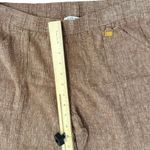 Ellen Tracy Brown Linen Rayon Blend Slash Pockets Mid Rise Capri Pants size M Photo 6