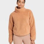 All In Motion Women's Cozy Cowl Neck Pullover Sweatshirt -  Camel Small Photo 0