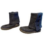 UGG  Australia Cardy III Knit Button Foldable Blue Boot 7 Lamb Fleece‎ Shearling Photo 5