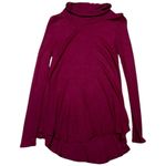 Anthropologie Deletta Burgundy Cowl Neck Tunic Top with Necklace - Size S Photo 7
