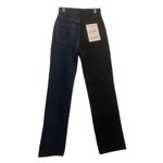 frame denim NWT Le Jane Colorblock High Waist Relaxed Jeans Dell Noir Photo 3