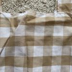 Tan and White gingham Checkered Dress Photo 2