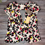 Elevenses  Anthropologie Dahlia Pressed Floral Blazer Vest Buttons Size 4 Small Photo 0