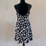 Ocean Drive 🌻Black Sunflower Printed Knit Ruffle Dress🌻 ~med NWT Photo 7