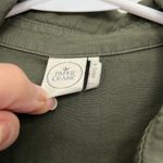 Paper Crane Large Green Short Sleeve Collared Button Down Shirt Dress w/Pockets Photo 3