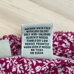 L.L.Bean Ruffle Trim Floral Button Down Shirt in Pink White 100% Cotton, Medium Pink Photo 8