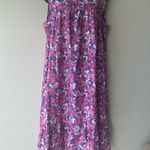 Vintage Anthony Richards Nightgown Women's Size 0LG Pink Floral Print Sleeveless Photo 1