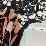 Max Mara Weekend Womens Floral 3/4 Sleeve Tie Waist Midi Dress Black White Size 6 Photo 8