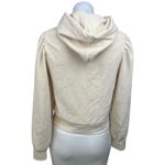 & Other Stories & Other Stories Cream White Puff Shoulder Velvet Velour Hoodie Sweatshirt Top XS Photo 1