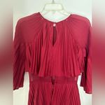 ASOS  Pleated Sheer And Solid Crop Top Midi Dress size 2 special occasion Photo 12