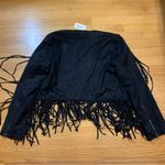 Forever 21  Boho Western Wear Hippie Fringe Cropped Jacket Black Women's Large Photo 7