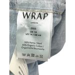 Wrap London NWT Denim Blouse US 14 UK 18 Hemp Cotton Boxy Button Shirt‎ Top Blue Photo 4
