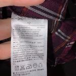 Banana Republic  Plaid Shirt‎ Dress Long Sleeve Belted Size 12 Burgundy Photo 5