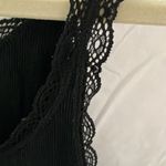 Banana Republic : Black, lace trimmed, ribbed tank top- size XL Photo 3