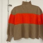 THML  Color Block Sweater Orange Brown Photo 3