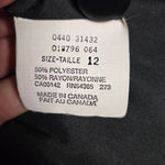 1990s Vintage Charcoal Gray Pink Plaid Boxy Power Suit Blazer Jacket Size 10P Photo 4