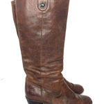 Frye Women's 7 B Brown Leather Jackie Button Tall Western Riding Boots Photo 0