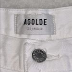 AGOLDE Parker Long Short High Rise Denim Shorts White Dough Size 32 NWT Photo 7