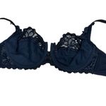 Lanny mode Unpadded underwired Bra Size 36E Black European Bra Lace Retro Photo 9