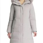 Kate Spade  NEW YORK Longline Quilted Parka With Faux Fur Trim-Light Grey,M, $548 Photo 8