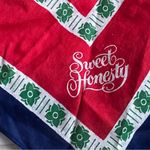 Avon Red and Blue Floral Bandana Sweet Honesty Country Western Design Photo 4