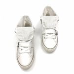 ALDO  Offwhite Leather Flipdown Fashion Sneakers Women’s Size 8 Photo 5