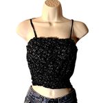 Abound  Nordstrom Smocked Floral Cami – XXS Black Sakura Ditsy Print Photo 7
