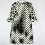 Katherine Way Shift Dress Size Medium Geometric 3/4 Sleeve Active Golf UPF 50 Tan Photo 0