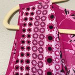 Bob Mackie  Hot Pink Sleeveless Button Front Mini Dress Womens Medium Summer Photo 6