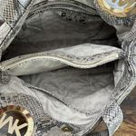 Michael Kors  Fulton Black Python Embossed Leather Hobo Shoulder Bag 2 Photo 7