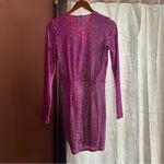 Show Me Your Mumu Party Hop Dress Mini V-Neck Sequins Barbie Hot Pink NWT XS Photo 3