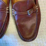 Cole Haan brown leather loafer sz 7.5 slip on career office business *flaw Photo 4