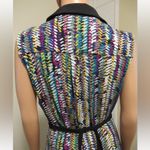 Liz Claiborne Size Small NWT Stretch Collared Button Up Colorful Printed Dress Photo 5