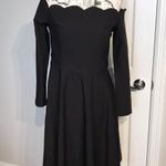 Belle poque Pin Up Retro Goth Off Shoulder Midi Long Sleeve Photo 1
