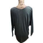 Nally & Millie USA Charcoal Gray Dolman Sleeve Top Casual Chic Versatile Green Size L Photo 1