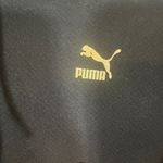 Puma Black & Gold Long Sleeve Hooded Casual Pullover Sweatshirt Women Sz M Photo 2