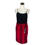 NWT MODERN FIT SNAKE PRINT SKIRT STRETCH RED SZ Photo 2