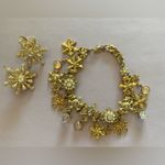 Kirks Folly 'Flurries' Snowflake Charm Bracelet & Earrings Gold Photo 5