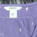 Sonoma  V-Neck Tank Top Shirt Purple Mini Floral Size XL Photo 3