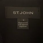 St. John  Caviar black/white houndstooth knit wool Blazer Jacket  Sz 12 Photo 3