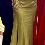 Nicole Miller Green Rococo Silk Gown Photo 0