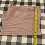 None Women’s Sparkly Pink Slouchy Cami Crop Top Size XS Photo 9