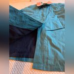 London Fog NWT Vintage Coat Jacket Size 14 Petite Dark Teal Leather Collar Barn Photo 3