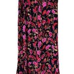 Vintage Uniform John Paul Richard Flower Print Maxi Skirt Size Large Pink Photo 0