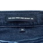 Aritzia Denim Forum Womens 26" Black Lola High Rise Skinny Raw Hem Jeans Black Photo 8