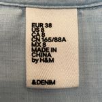 H&M &Denim Coastal Cottagecore Lagenlook Light Denim Shirt Dress Photo 4