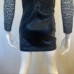 Free People Colleen Faux Leather Mini Dress in Black with Lace Photo 9