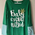 Baby It’s Cold Outside Shirt, Large Green Photo 1