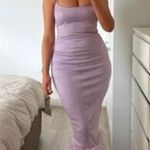 House Of CB  Helena Satin Trim Midi Dress in Orchid Size Large Photo 3